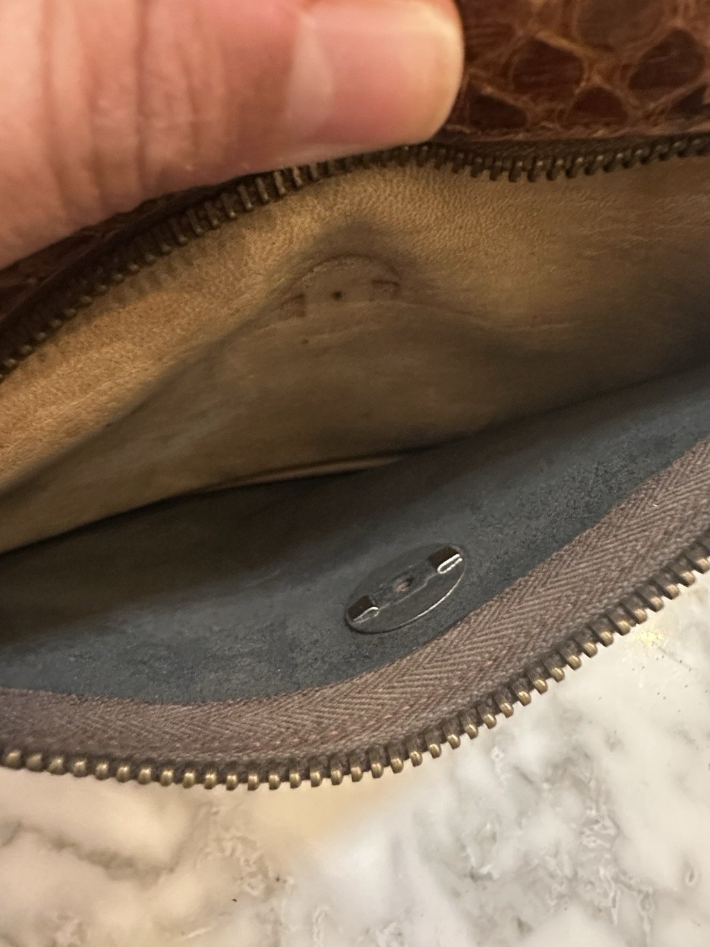 Vintage 1950s European Python Snakeskin Wallet Cl… - image 6