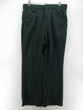 VINTAGE Sears Kings Road Pants Men 36 Green Perma Prest 70s Trousers Full Cut