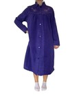 Womens Givoni Purple Button Short Length Fleece Winter Dressing Gown Robe 79