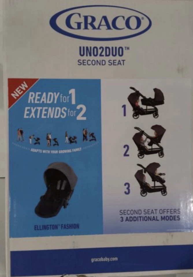 Novo Carrinho Graco Uno2Duo Segundo Assento, Moda Jules, Verde Oliva - Imagem 2 de 2