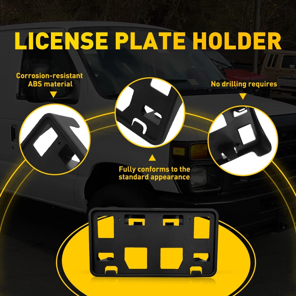 For 15-19, 21 Ford E-450 Super Duty Base Front License Plate Tag Bracket Holder - Image 3 of 4