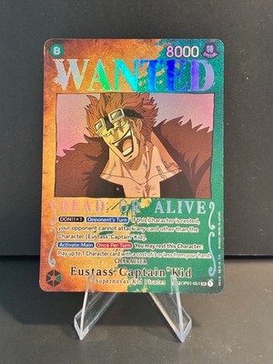 One Piece Eustass Captain Kid OP01-051 SR Wanted Poster Custom/Fan-Art