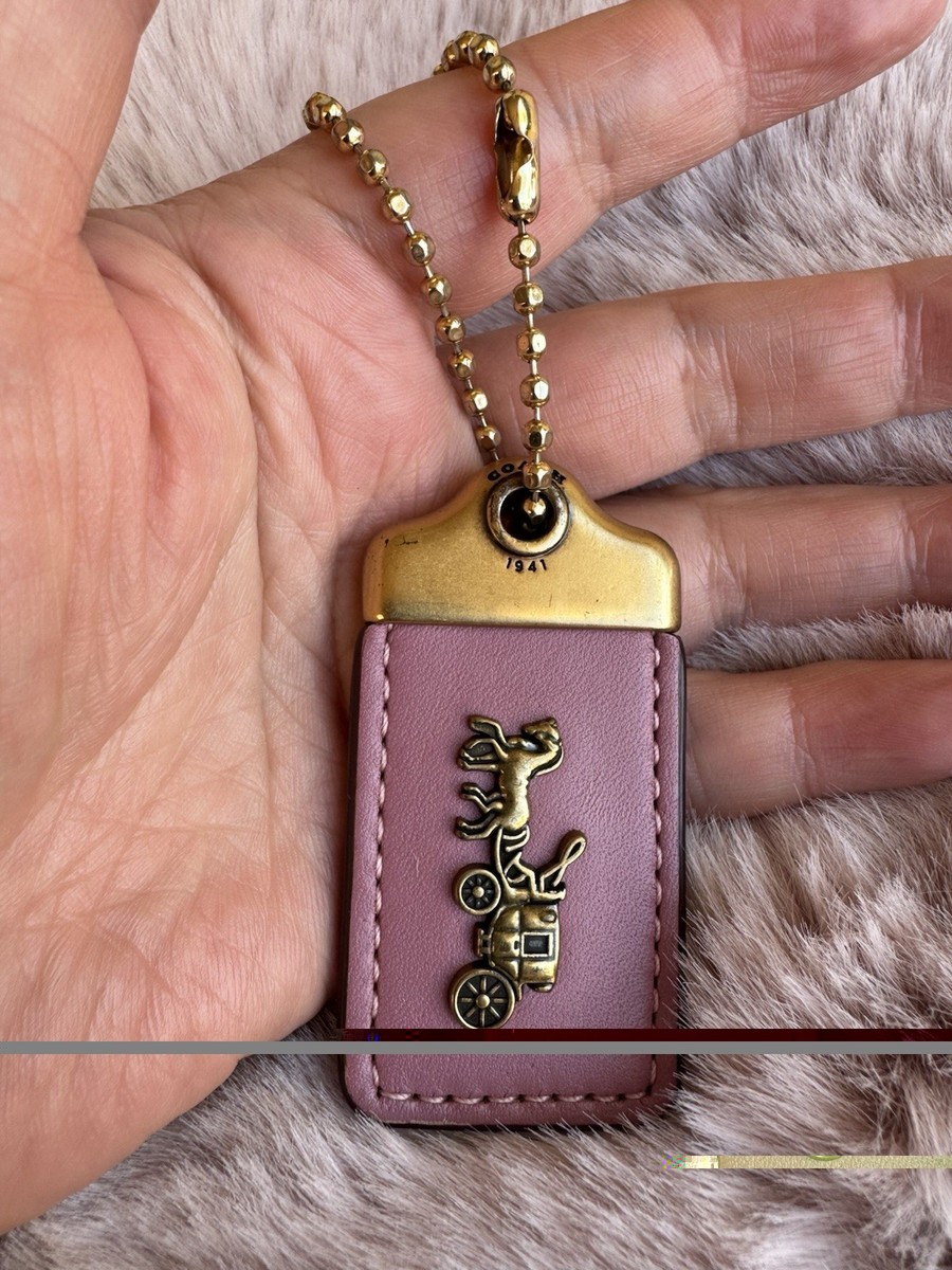 COACH 1941 クロシェット ハングタグ ブランドタグ coach 1941 hang tag Gold/pink Purple | eBay