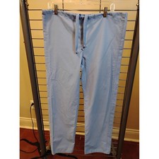 Medline Scrub Pants Small Light Blue Drawstring Waist Cotton Blend Unisex 29" In