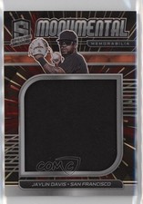 2021 Panini Spectra Monumental Memorabilia Hyper Prizm 47/75 Jaylin Davis 0w8