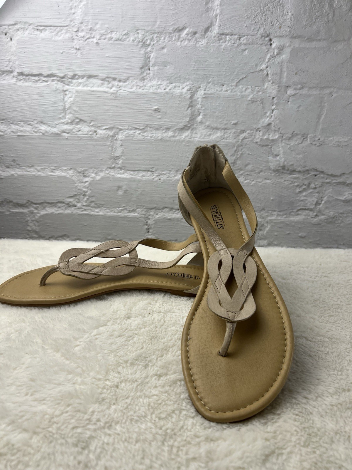 Seychelles Sandal Flats Womens 8.5 Vachetta Woodland Nude Fairy Greek Goddess