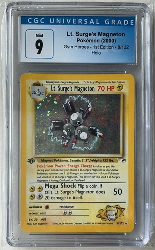 Lt. Surge's Magneton (1st Edition) graded CGC 9 for sale on eBay