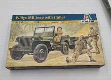 Italeri 314 Willys Jeep With Trailer 135 Scale Plastic Model Kit 135 Nib Italeri 314 Willys Jeep With Trailer 135 Scale Plastic Model Kit 135 Nib