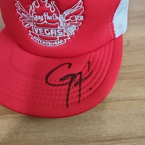 Cappello Berretto Snapback Camionista Rosso Autografo Cucina e Bar Guy Fieri Vegas - Foto 5 di 7