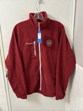 Columbia Fast Trek II Fleece Jacket Mens Medium Red Full Zip L/S NWT 69 MSRP