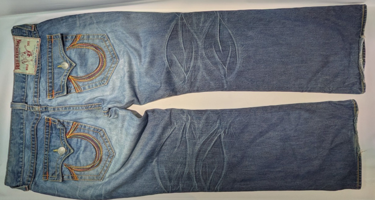 True Religion Billy Rainbow Straight Jeans Made in USA Size 38 World Tour thumbnail 4
