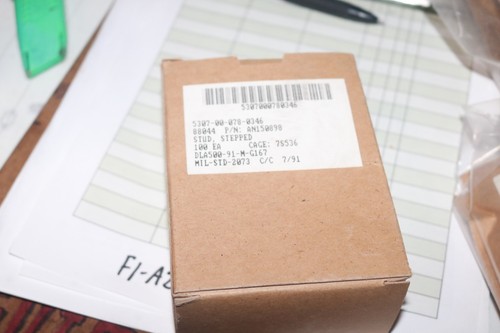 (10) NOS Boeing Vertol CH-46 Helicopter stud PN AN150898 5307-00-078-0346