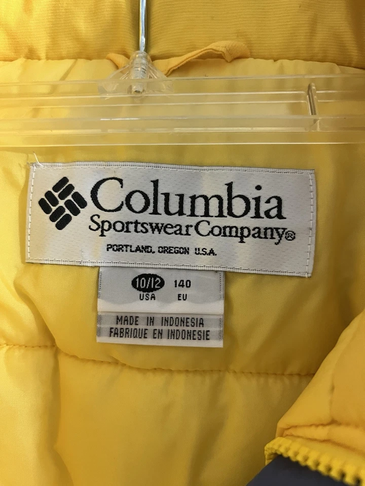 Columbia Boys Winter Youth Coat Size 10/12 Yellow/Blue Fire Ridge - Image 3 of 4