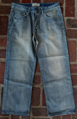 Men's ECKO UNLTD Relaxed Fit DISTRESSED Medium Wash DENIM JEANS #759 - 36 x 28