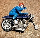 Vintage Hot Wheels Era RRRumblers Rumblers  MOTORCYCLE W/Rider. Missing Parts!!