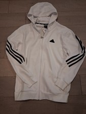 Adidas NEW Men's The Future Icons 3-Stripes Full-Zip Hoodie White Men's Size M