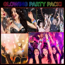 24 Pack Glow Sticks Bracelets,6 Color LED Bracelets,Light Up Bracelets Toys,G...