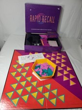RAPID RECALL Board Game 1993  100% COMPLETE