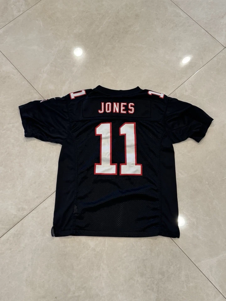 Футболка с нашивками Nike NFL Atlanta Falcons черная Julio Jones No11 (детская большая) - Изображение 2 из 4
