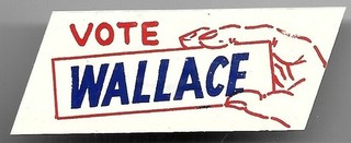 Vote George Wallace 1968 Plastic Political Campaign Pin