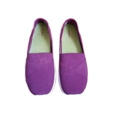 LL Bean Back Cove Slip On Comfort Loafer Shoe Womens 8.5 Raspberry White
