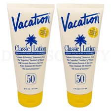 Vacation Classic Whole Body Sunscreen Lotion SPF50 Tropical Scent 6oz Lot of 2
