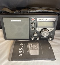 Grundig S350DL  AM/FM ShortWave Field Radio Dual battery Or AC Adapter Tested