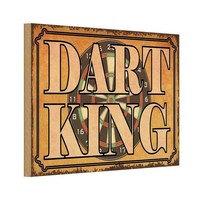 Holzschild 12X18 Cm Dart King Sport Hobby Deko Geschenk Holz Schild