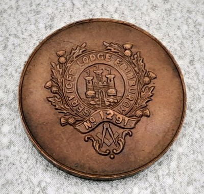 Freimaurer Medaillon Medaille Marke. Services Lodge Edinburgh. Nr.1291. Freimaurer.