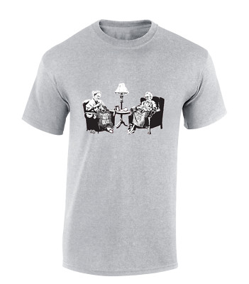 PUNK OMA BANKSY HERREN T-SHIRT MUSIK KLASSISCH 80ER 90ER RETRO DJ LUSTIGES TOP