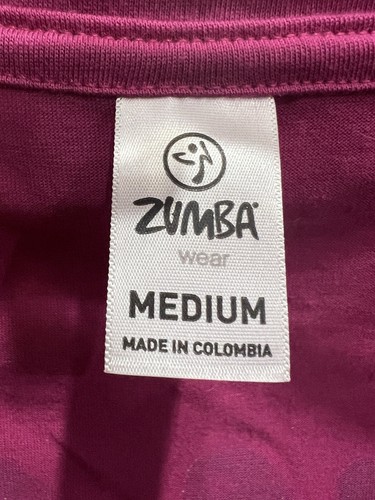 Zumba Wear Women’s Medium Criss Crossed Cropped Hoodie Purple And Red - Picture 2 of 6
