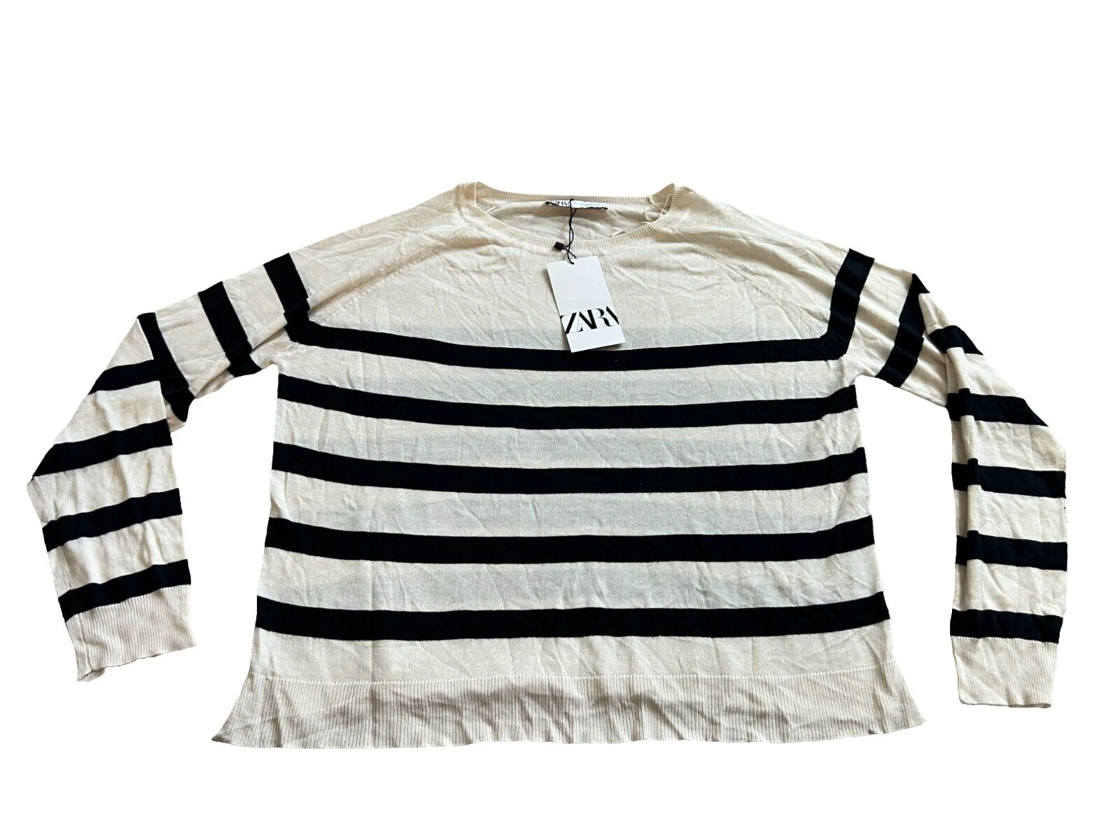 Suéteres para mujer a rayas blancas Zara