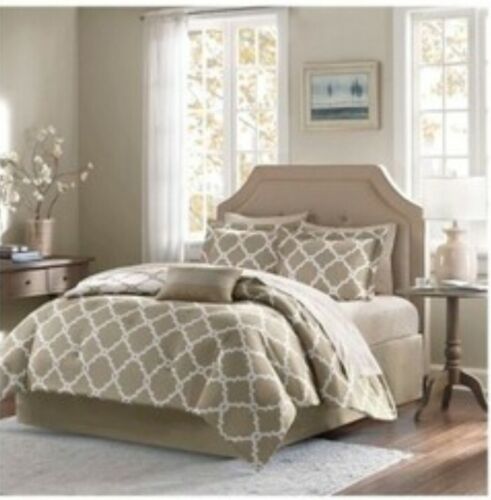 Madison Park Essentials 7-Pc TWIN Merritt Comforter & Sheet Set Taupe, New!
