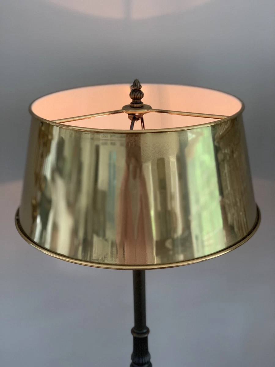 Louis Vuitton Hand Painted Tole Lamp and Shade