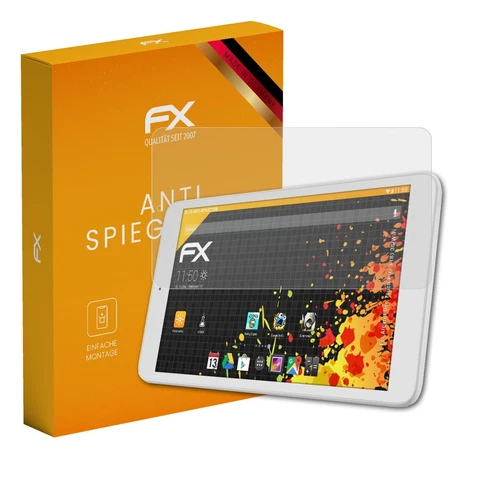 atFoliX 2x Schutzfolie für Alcatel One Touch Pixi 3 (8) 3G/WiFi matt&stoßfest