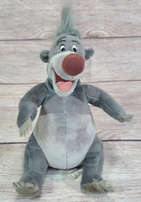 Disney Store The Jungle Book Plush Baloo Stuffed Animal Toy Bear Gray 7"