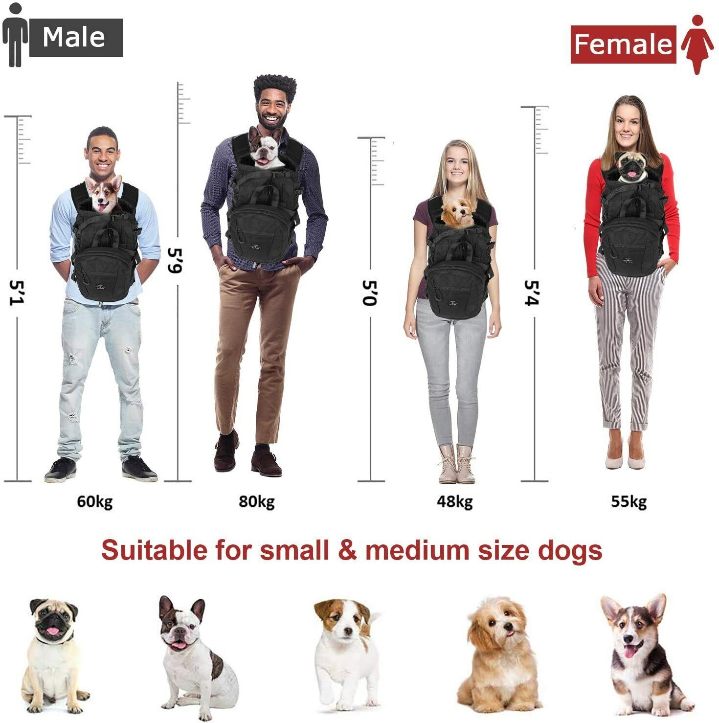 ProPlums Dog Carrier Backpack w Detachable Storage Bag hiking, travel, MEDIUM eBay