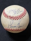 Mariano Rivera Signed Baseball Auto W/ Jim Leyritz JSA COA NYY WS MVP HOF MLB