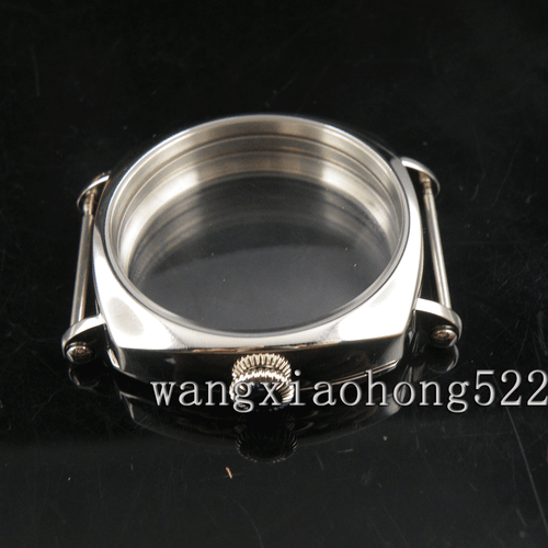 44mm Parnis 316L Polished vintage Watch CASE fit ETA 6498 6497 movement