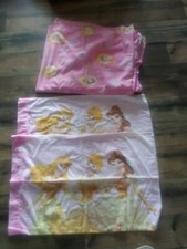 Disney's Princess 3 Pc. FULL SHEET and 2 PILLOW CASE Vintage Quilt fabric sewing