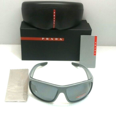 Prada men polarized sunglasses sps 04v grey made in Italy