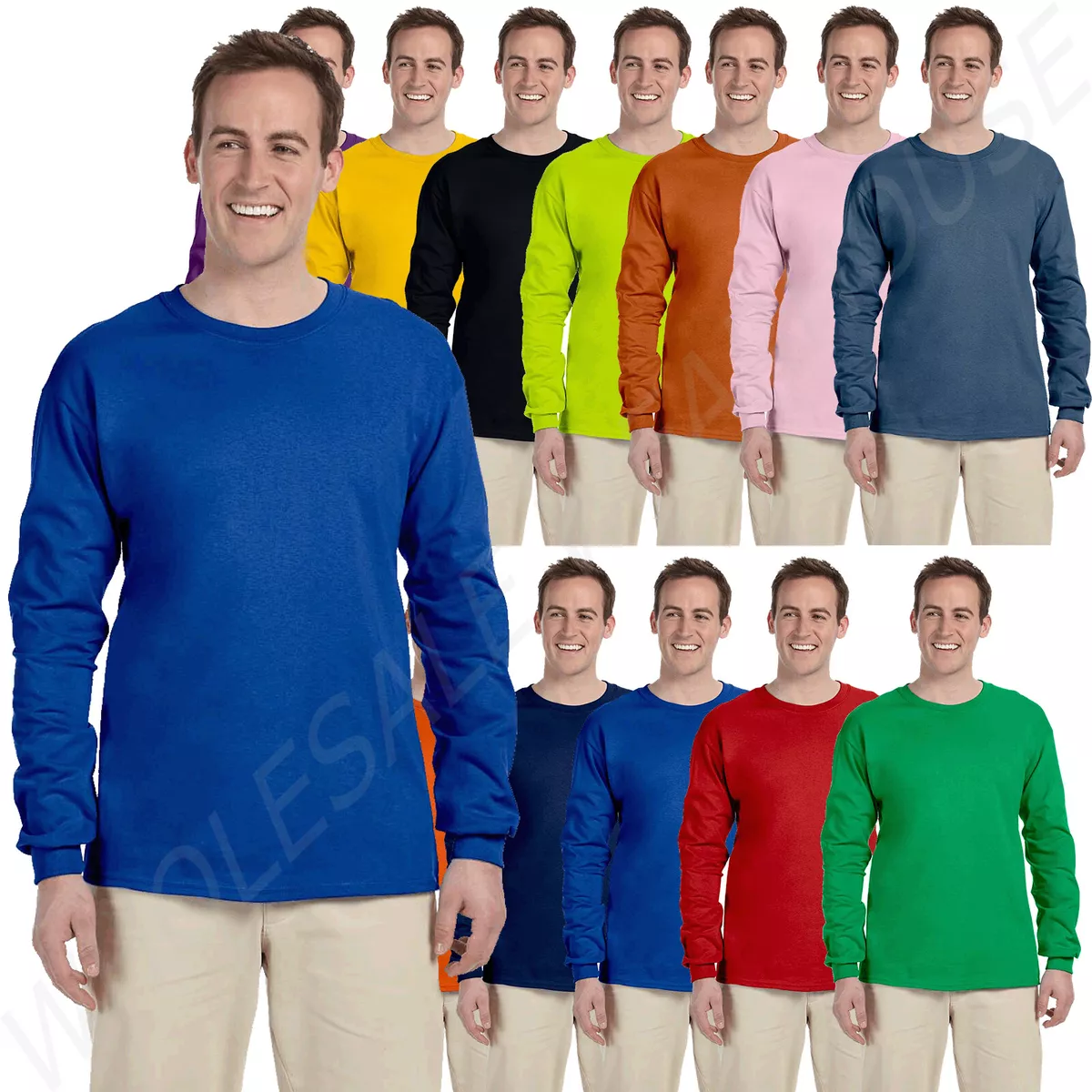 Gildan Cotton Mens Crewneck T-Shirt S-5XL 2400 G240 |