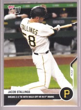 Jacob Stallings Pirates Walk-Off Cubs on 9.22 2020 TOPPS NOW #300 Base