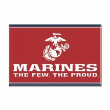 TWO (2) UNITED STATES MARINE CORPS, 2.5" X 3.5" METAL MAGNETS FROM WINCRAFT
