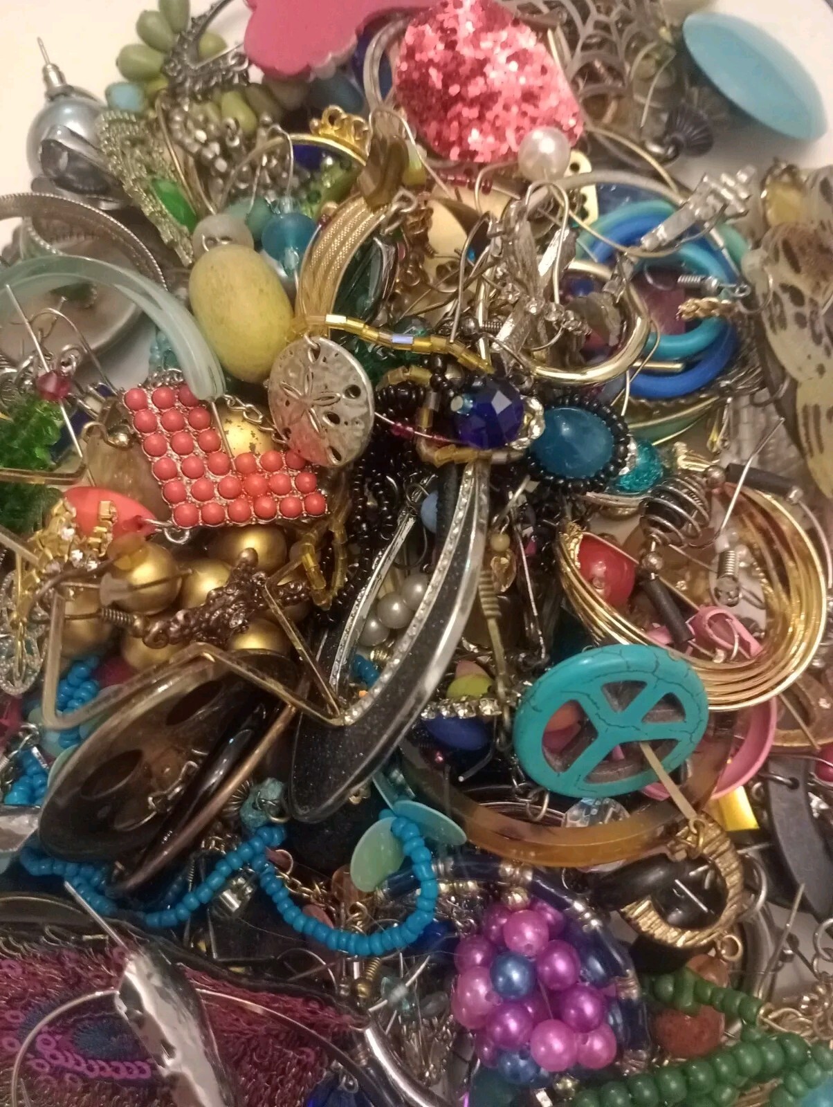 16 POUNDS Broken Jewelry Junk Scrap for Repairs, Parts, Repurpose