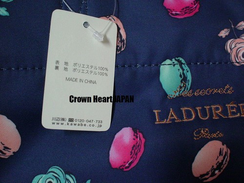 LADUREE Paris Mini Small Tote Bag S Rose Macaron Cake remise charm Dark-Navy Japan-LTD