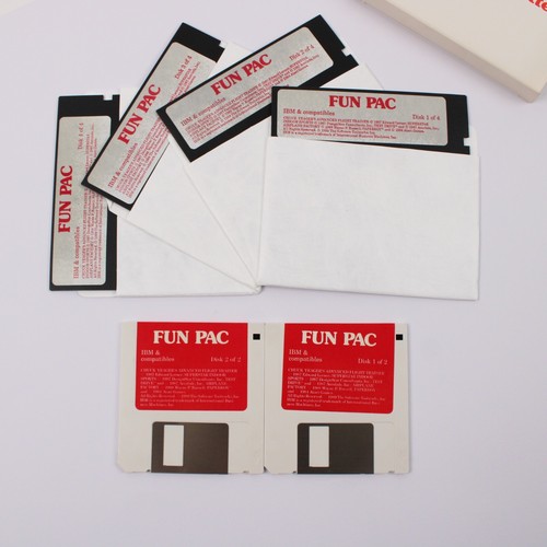 Vintage 6 Fun Pac Program Diskettes IBM & Compatibles Flexible Floppy Disk - Afbeelding 4 van 7