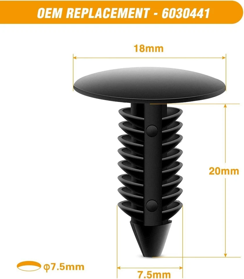 Plastic Rivet Gun Kit & Blind Rivets Fender Flare Rocker Moulding Clips for Jeep - Image 4 of 4