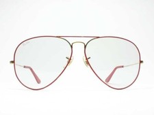 Used Vintage B L Ray-Ban 1980s Metal 2, 62   14, Red/Gold