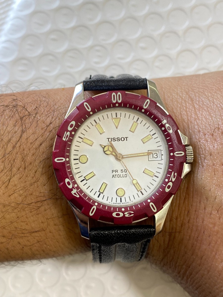 Tissot Diver Watch PR50 Atollo Quartz J185/285 White Sapphire